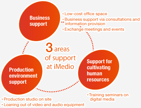 Three areas of support at iMedio